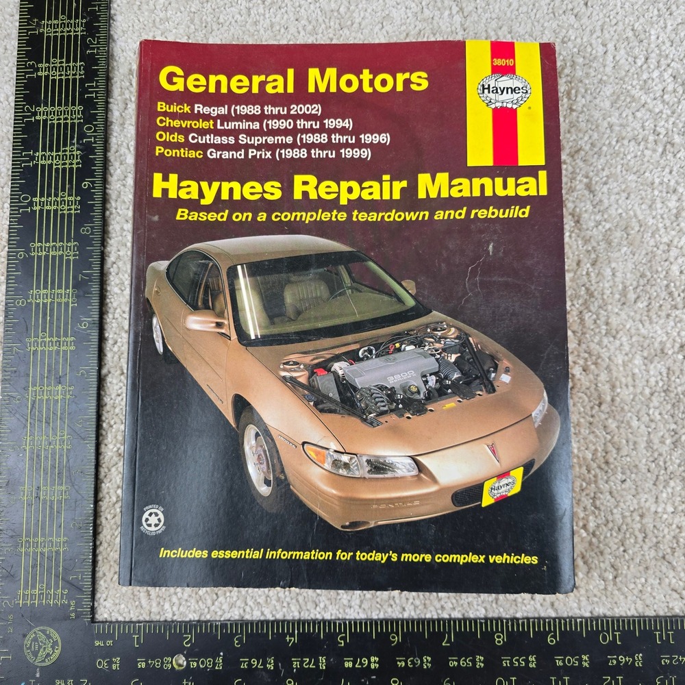 Haynes 38010 Buick Regal Lumina Cutlass Grand Prix Repair Manual 1988-2002
